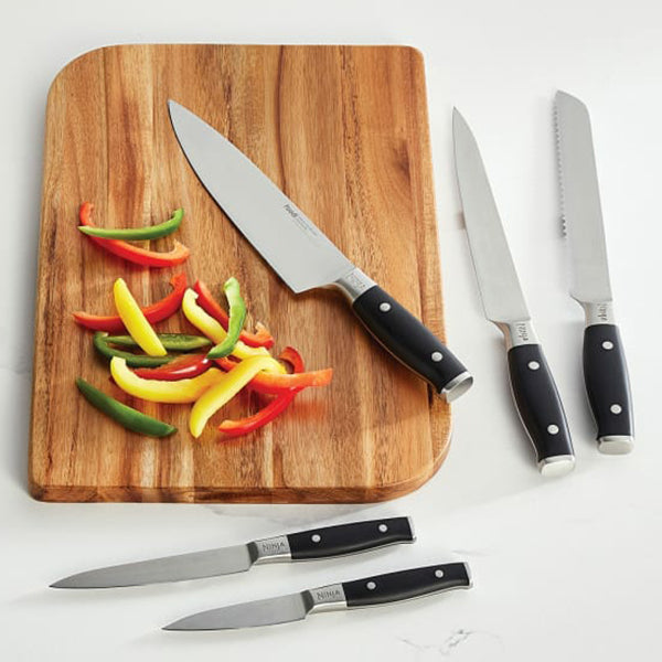 Ninja Foodi StaySharp Knife Block with Integrated Sharpener Set of 5 Piece - Silver & Black | K32005UK from Ninja - DID Electrical
