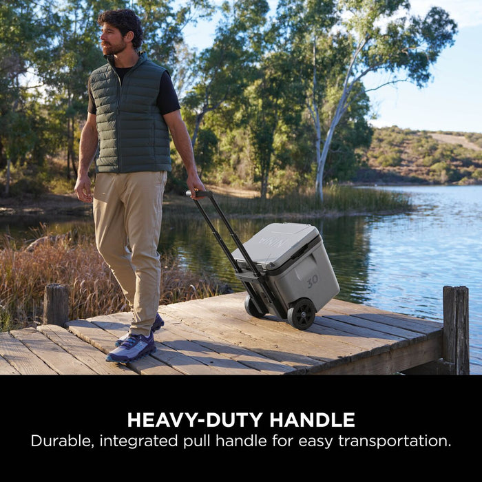 Ninja FrostVault 28L Wheeled Cooler with Dry Zone - Slate Grey | FB230UKGY