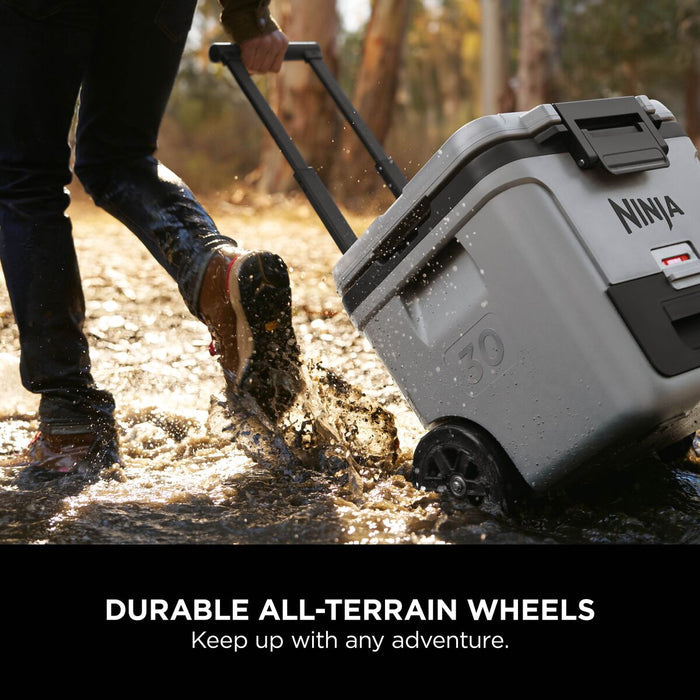 Ninja FrostVault 28L Wheeled Cooler with Dry Zone - Slate Grey | FB230UKGY