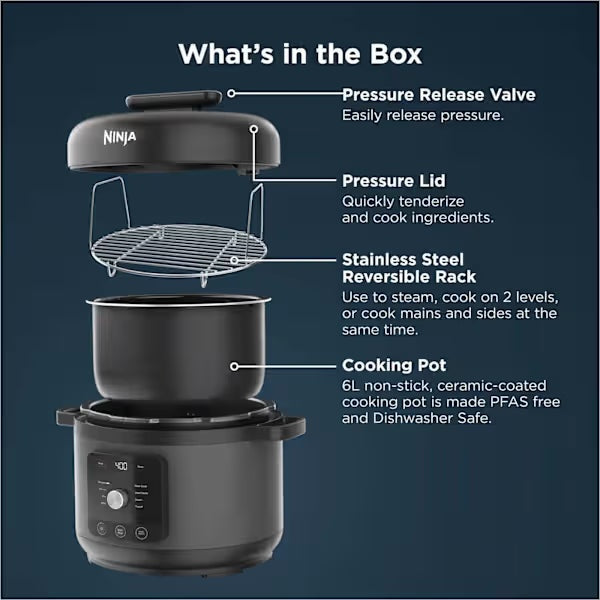 Ninja HyperHeat 6L 9-in-1 Multi-Cooker - Black | PC201UK