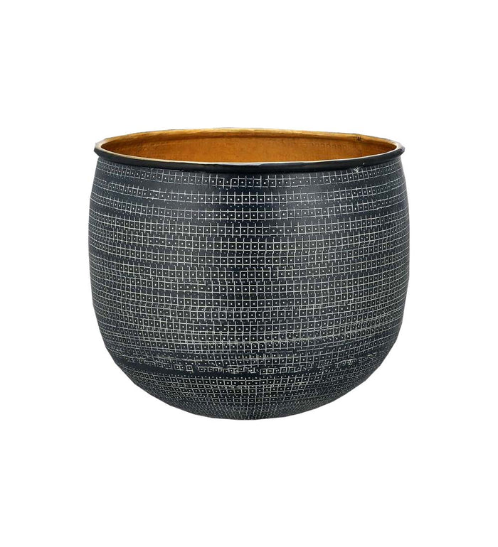 Nkuku Tembesi Etched Planter (27cm)