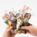 Ornament - Bunny with glasses and baskets