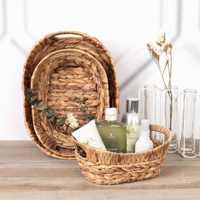 Oval Hyacinth Wire Tub