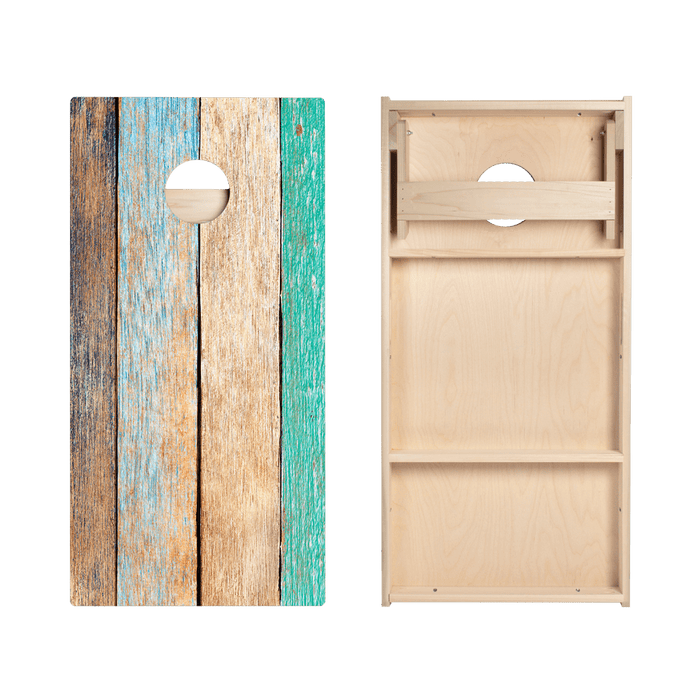 Painted Beach Wood Star Cornhole Boards - ACA - 000385 | American Cornhole Association