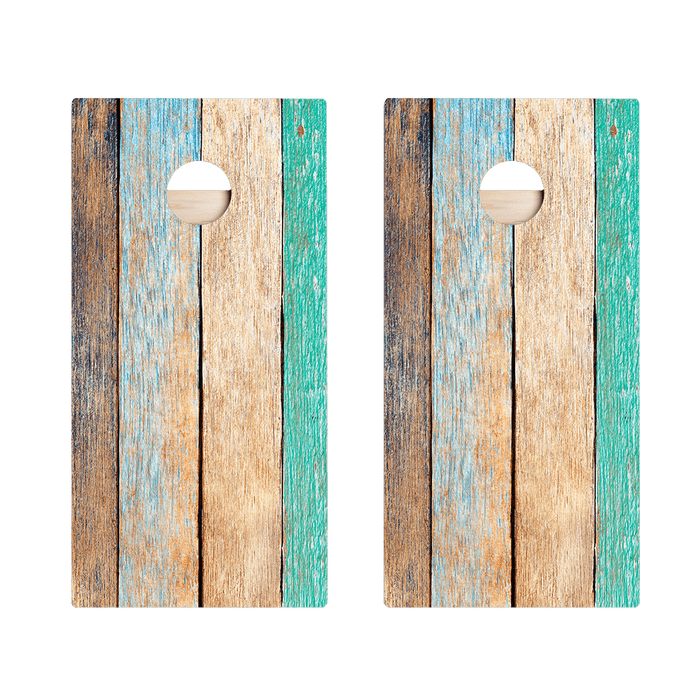 Painted Beach Wood Star Cornhole Boards - ACA - 000385 | American Cornhole Association