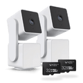A security camera with a memory card.