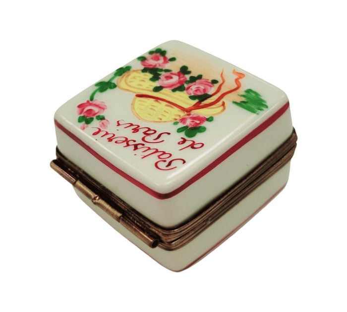 Another view of the Parisian Pastry Truffle Limoges trinket box