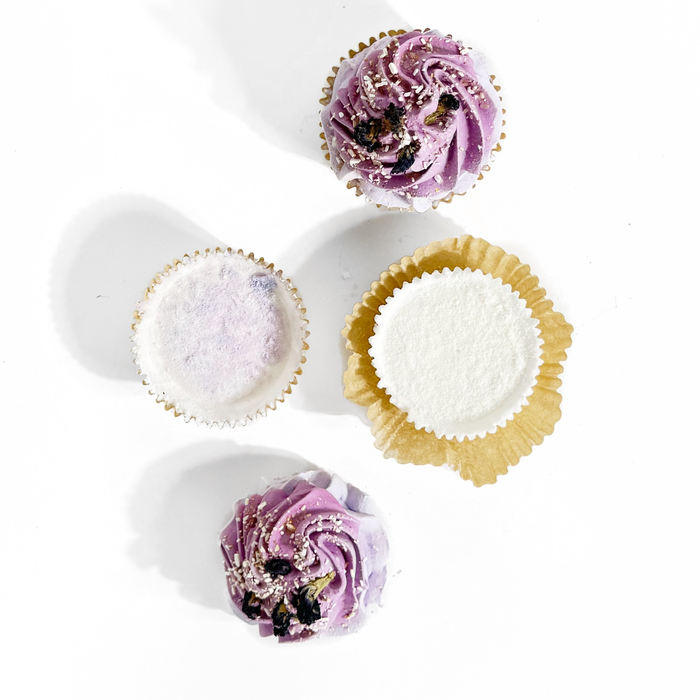 Peppermint Flowers Cupcake Bath Bomb