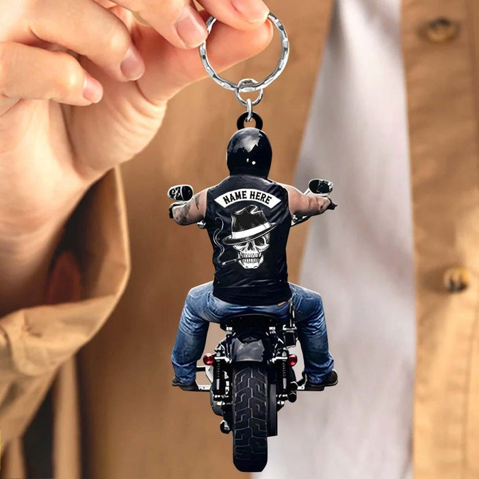 Personalized Biker Keychain Custom Biker Vest Flat Keychain for Biker lovers Style 1 / Pack 1 Keychain MelodyNecklace