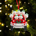 Personalized Family Car Christmas Tree Ornament with 7 Names Christmas Ornaments