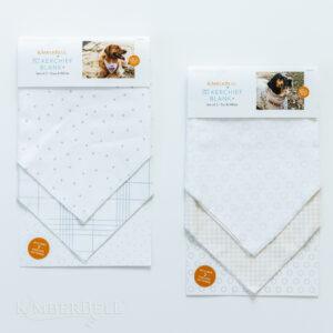 Pet Kerchief Blanks - Tan & Wh