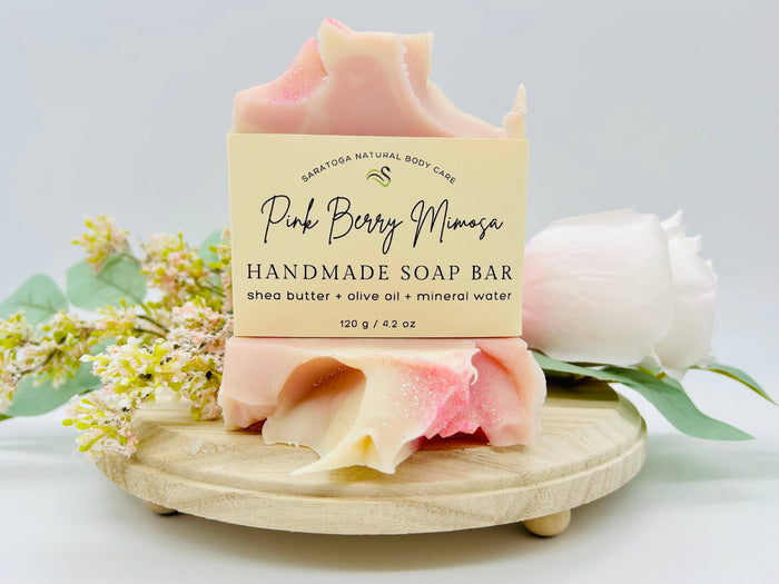 Pink Berry Mimosa Handmade Soap Bar (Vegan)