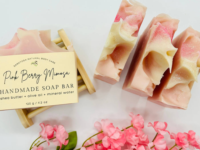 Pink Berry Mimosa Handmade Soap Bar (Vegan)