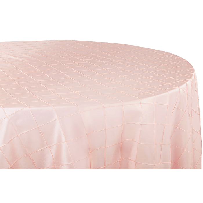 Pintuck 120" Round Tablecloth - Blush/Rose Gold - CV Linens