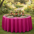 Pintuck 132" Round Tablecloth - Fuchsia | charger plate | dinner plate | napkin