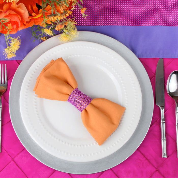Pintuck 132" Round Tablecloth - Fuchsia | charger plate | dinner plate | napkin