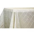 Pintuck 90"x156" Rectangular Tablecloth - Ivory - CV Linens