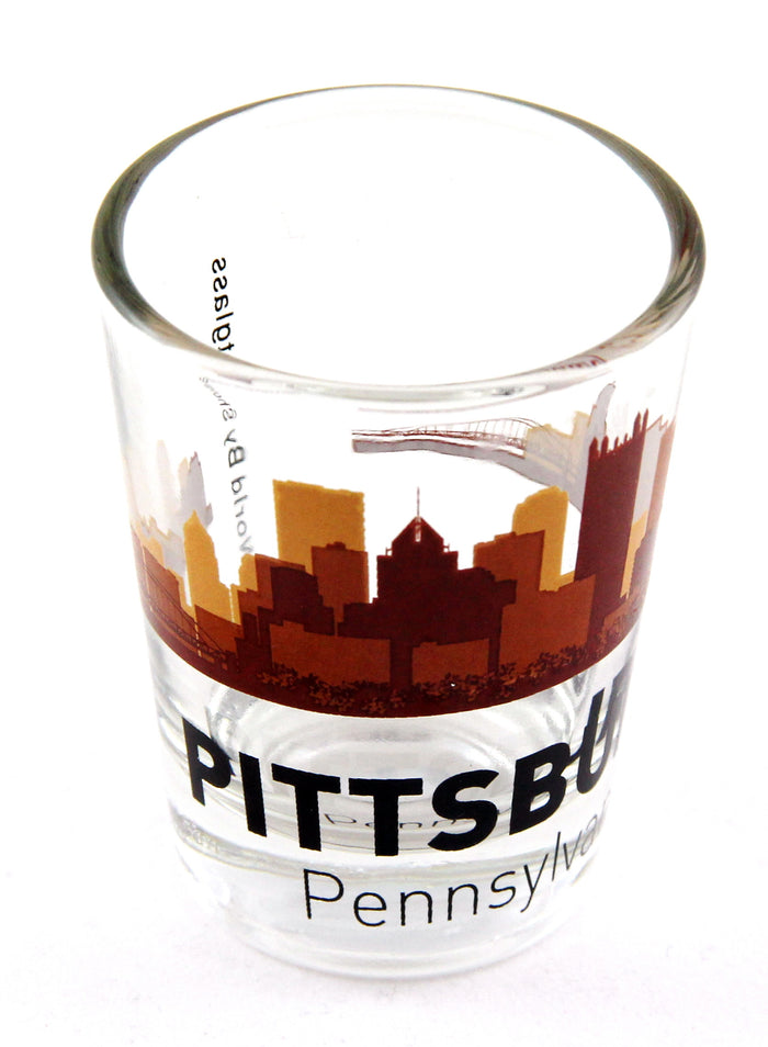 Pittsburgh Pennsylvania Sunset Skyline Shot Glass