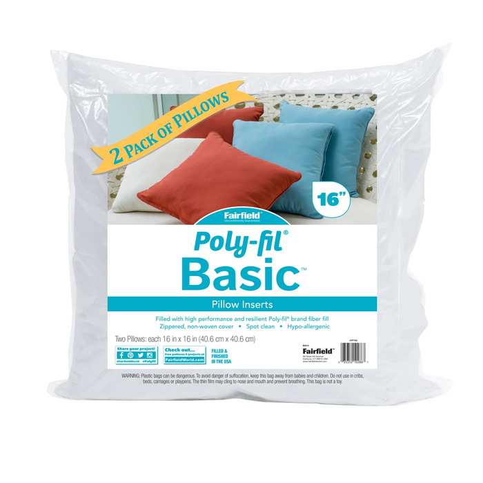 Poly-Fil 16"x16" Basic Pillow Insert (2 pack)
