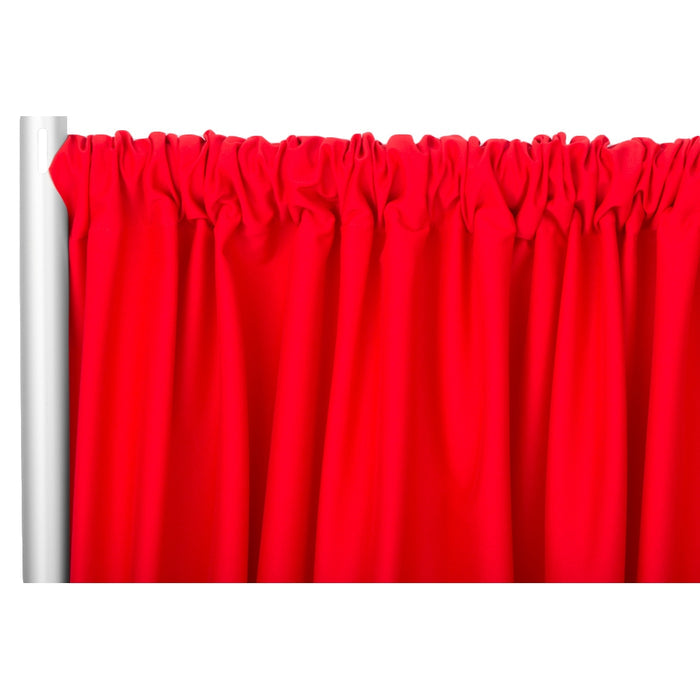 Poly Premier (IFR) 10ft H x 60" W drape/backdrop - Red - CV Linens