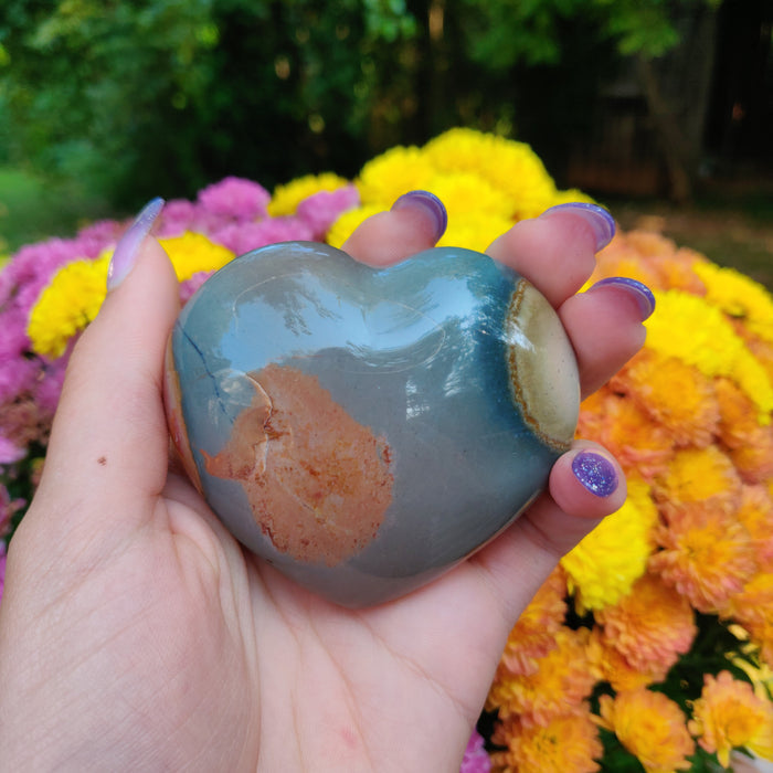 Polychrome Jasper Heart (#A5)