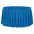 Polyester 14ft Table Skirt - Royal Blue - CV Linens