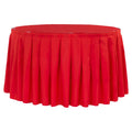 Polyester 21ft Table Skirt - Red - CV Linens