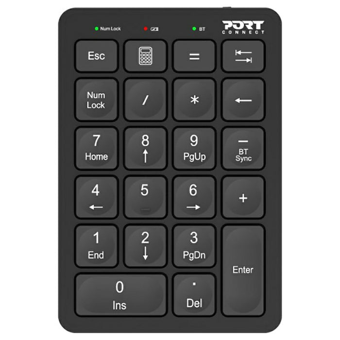 Port Connect Rechargeable Bluetooth Numeric Keypad - Black | 900802 from Port Connect - DID Electrical