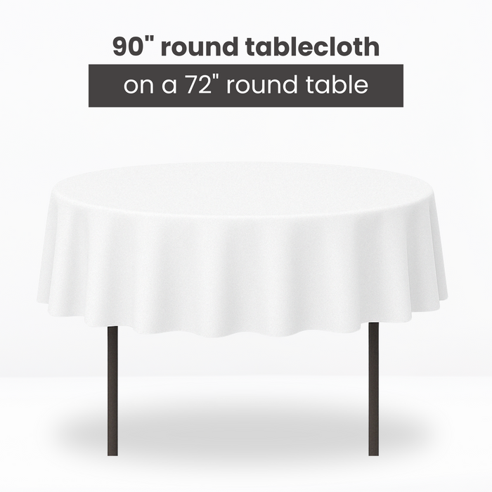 Premium Polyester 90" Round Tablecloth - Fuchsia - CV Linens