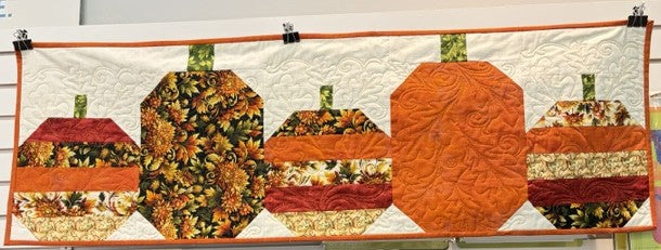 Pumpkin Hollow Table Runner Fabric Kit with Autumn Cats