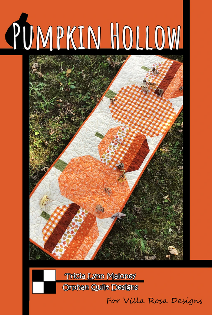 Pumpkin Hollow Table Runner Fabric Kit with Autumn Cats