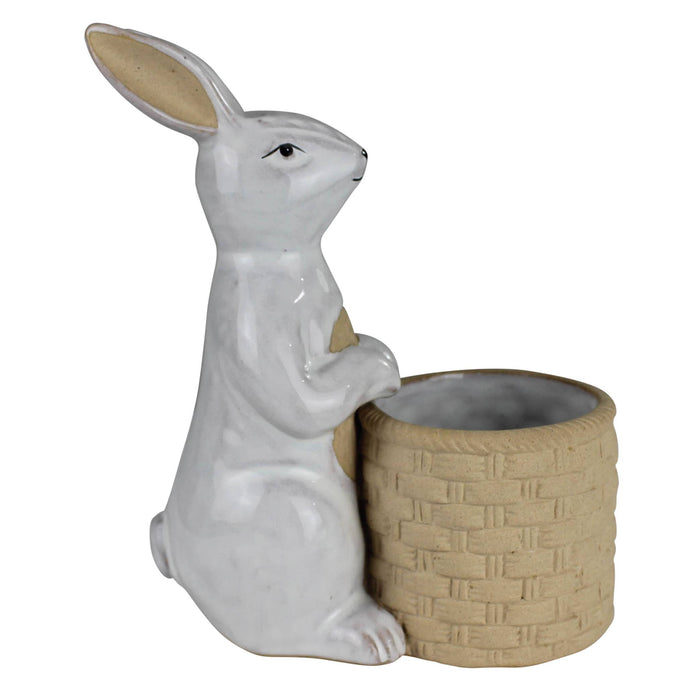 Rabbit with Basket, Ceramic