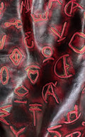 Red and Bronze Mini Brands Embossed Leather - Your Western Decor