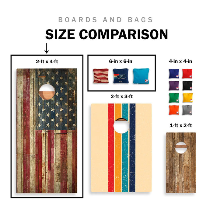 Red Hawaiian Hibiscus Star Cornhole Boards, - American Cornhole Association
