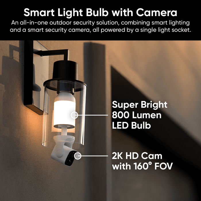 Wyze Bulb Cam + Accessory Bulbs: Turn any light fixture into a security cam.