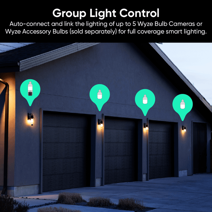 Wyze Bulb Cam + Accessory Bulbs: Turn any light fixture into a security cam.