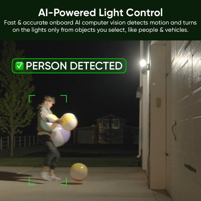 Wyze Cam Floodlight Pro is a 2.5K QHD camera with a 3000-lumen light that provides a wide-angle view of your yard.
