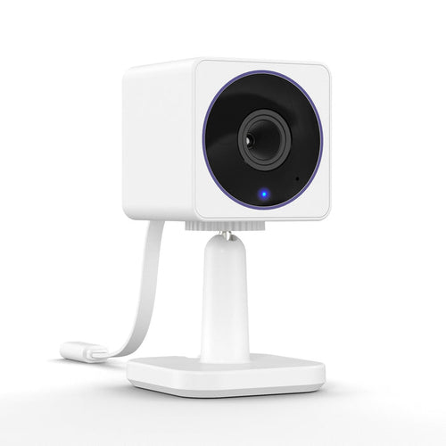 Wyze Cam OG Telephoto - A white Wyze Cam with a telephoto lens.