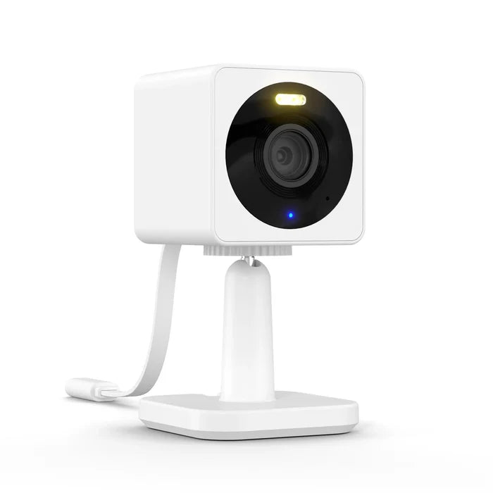 Wyze Cam OG - A white refurbished indoor security camera with 1080p HD sensor and 130 field of view.