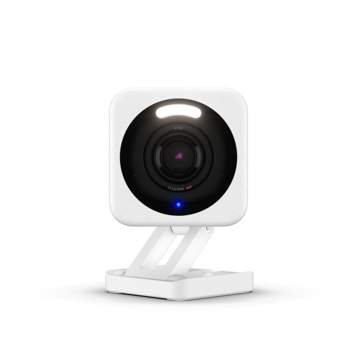 Wyze Cam v4: White, 2.5K QHD resolution, Enhanced Color Night Vision, motion-activated, smart camera.