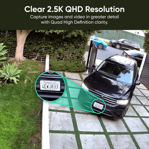 Wyze Cam v4 offers crystal-clear 2.5K QHD resolution, enhanced color night vision.