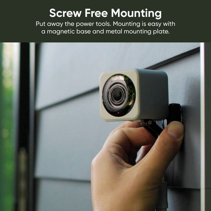 Screw Free Mounting: Put away the power tools, mounting is easy with a magnetic base and metal mount.