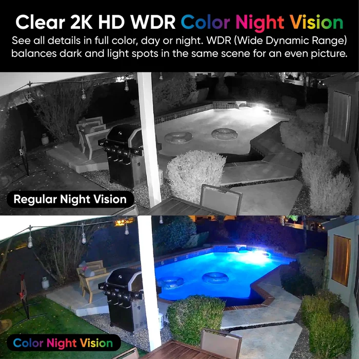 Wyze Duo Cam Pan - Refurbished - White - Final Sale -- 2K HD Indoor/Outdoor Security Camera System with Night Vision and.