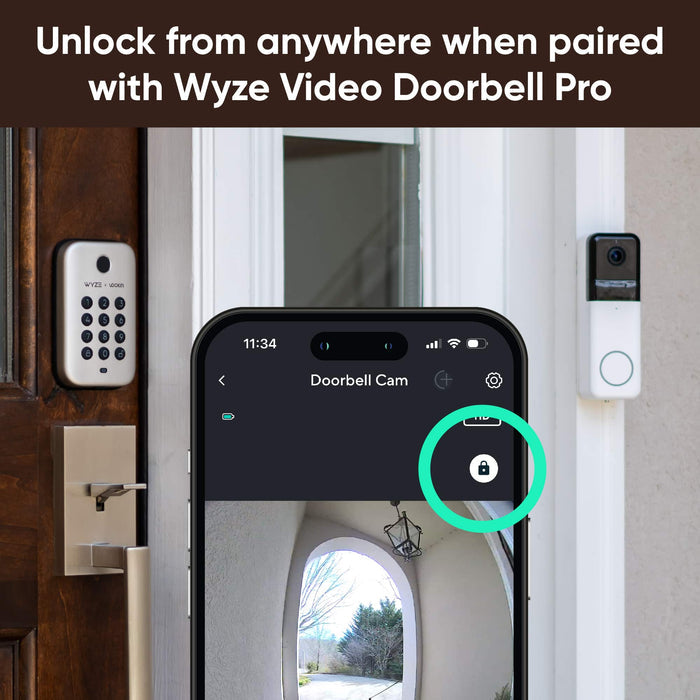 A smart lock that can be unlocked from anywhere.
