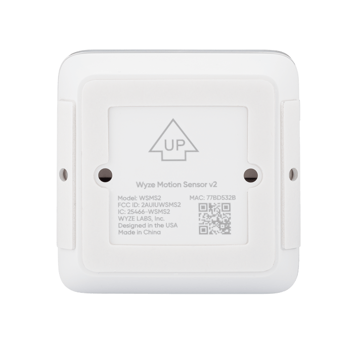 A motion sensor designed to detect motion and work with Wyze Sense v2 or Wyze Home Monitoring.