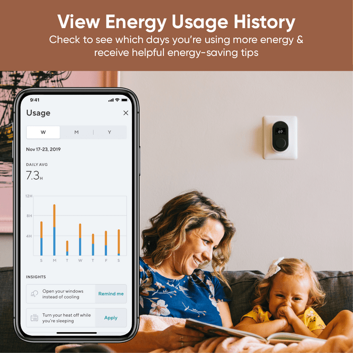 Wyze Thermostat - A smart heating and cooling device that allows users to control their home's temperature and energy usage.