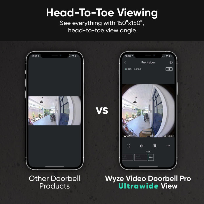 Wyze Video Doorbell Pro - Battery-powered HD smart doorbell with 30 second install. Wider view. Higher resolution.