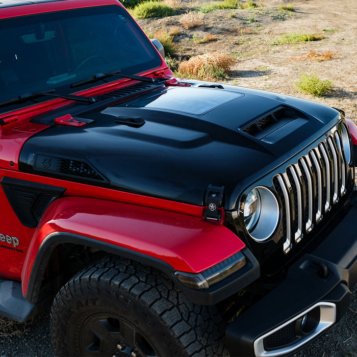 Replacement Center Vent for Jeep Wrangler JL JK Series Hood (JP-0138K)
