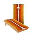 Retro Orange Curved Stripes Star Cornhole Boards - ACA - 000300 | American Cornhole Association