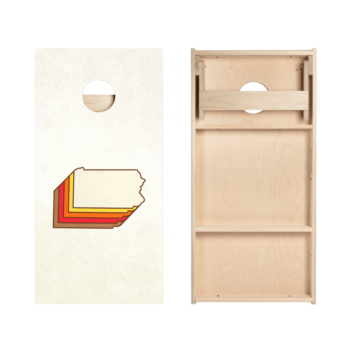 Retro Pennsylvania Star Cornhole Boards - ACA - 000363 | American Cornhole Association